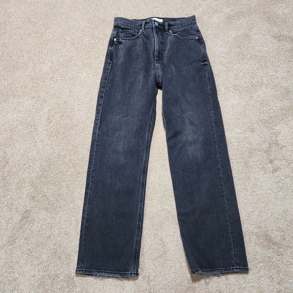 LOFT Jeans Women 0/25 Black High Rise The 90s Straight